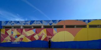 Pinten de color la façana de l’Institut Valerià Pujol i Bosch